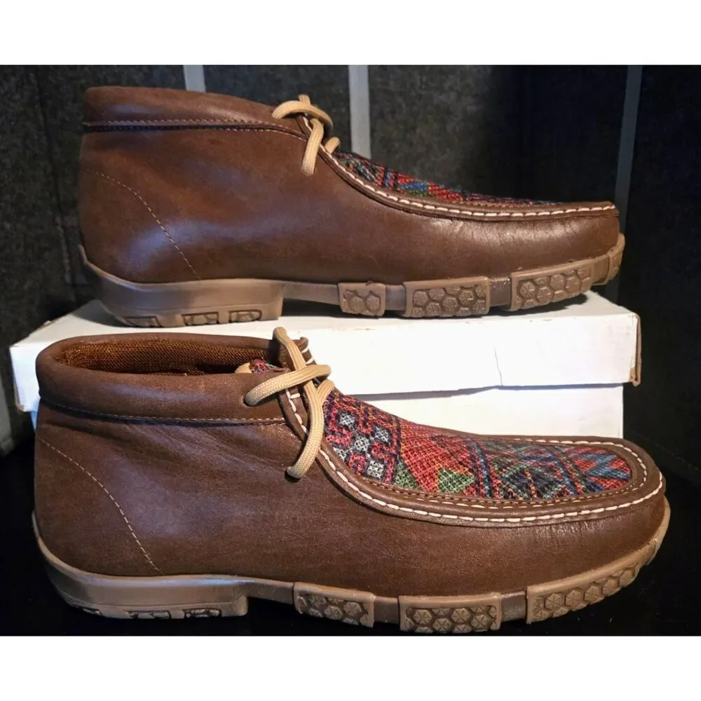 NIB - Reywelt Wallaby Hand Tooled Leather Shoes - Size 9